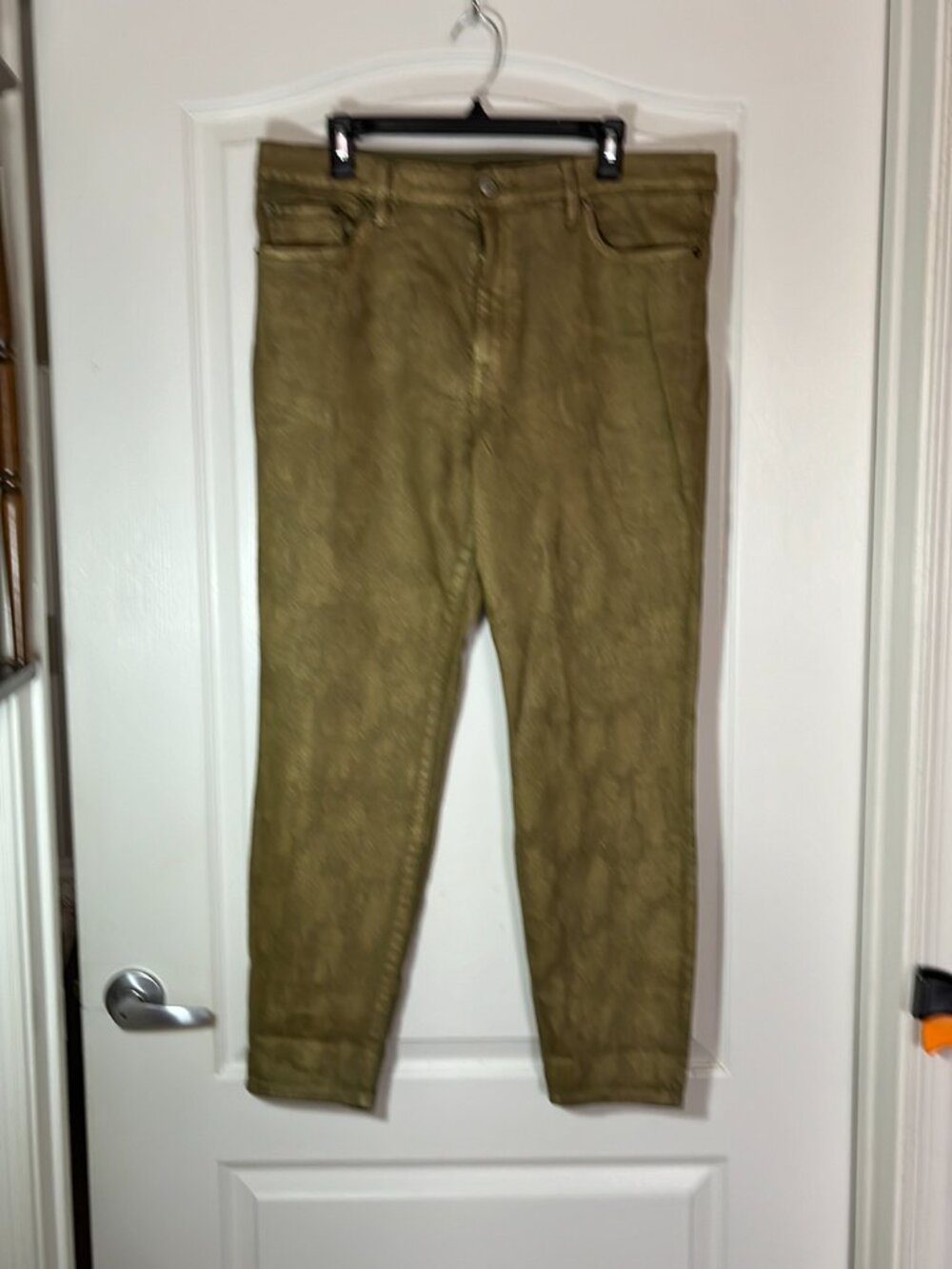 RALPH LAUREN Khaki Metallic Jeans, Size 16, like new